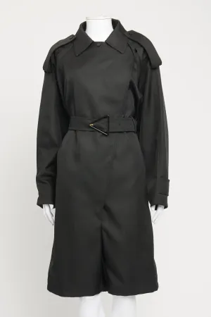 2020 Black Preowned Jumpsuit/Coat With Cape Detail