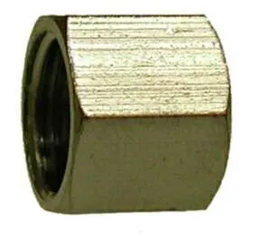 5/8" OD Brass Compression Chrome Plated Nut