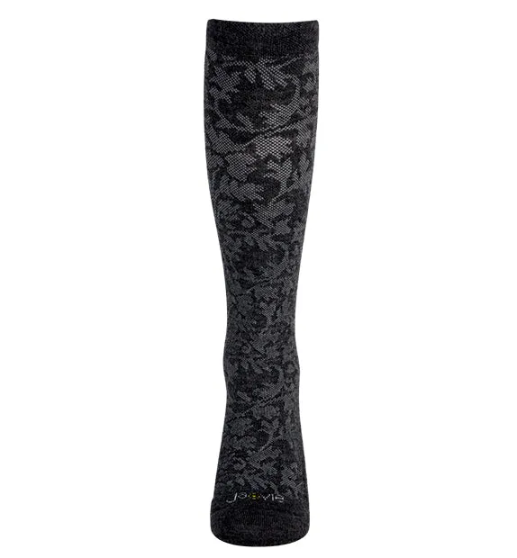 76% Rich Merino Wool Everyday Compression Socks (15-20mmHg) - Floral