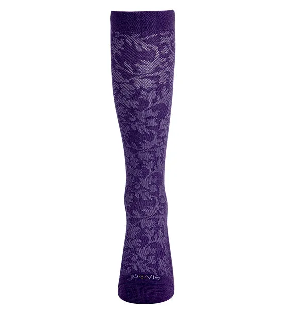 76% Rich Merino Wool Everyday Compression Socks (15-20mmHg) - Floral