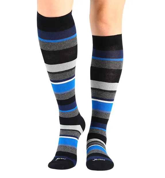 80% Rich Merino Wool Everyday Compression Socks (15-20mmHg) - Multistripes