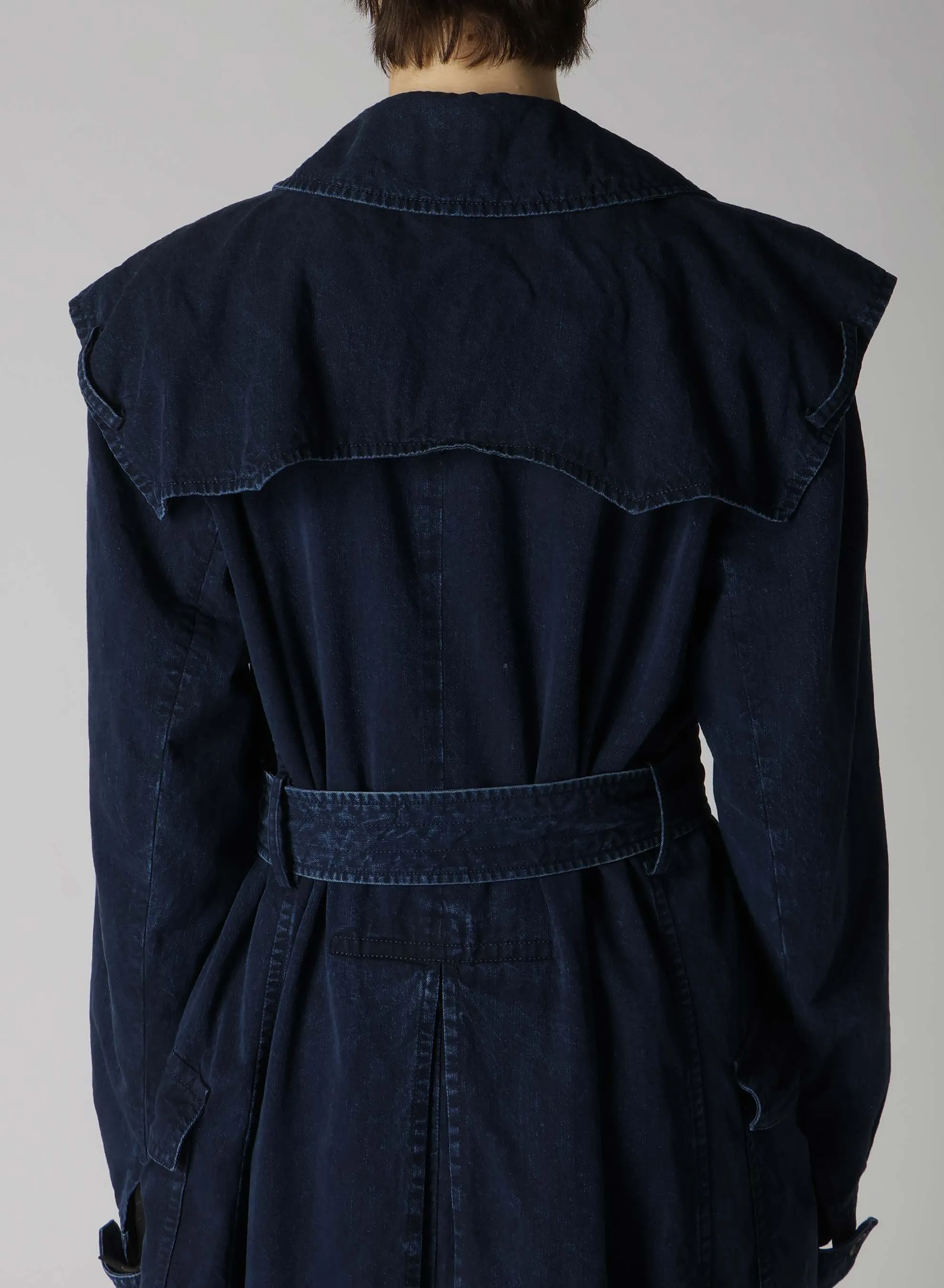 8OZ CE/C/ DENIM TRENCH COAT