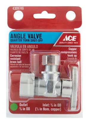 Ace Compression Compression Brass Angle Stop Valve