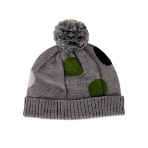 Acorn Spots Merino Beanie - Grey