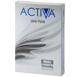 Activa Stocking Liner Large White 10mmHg x 3