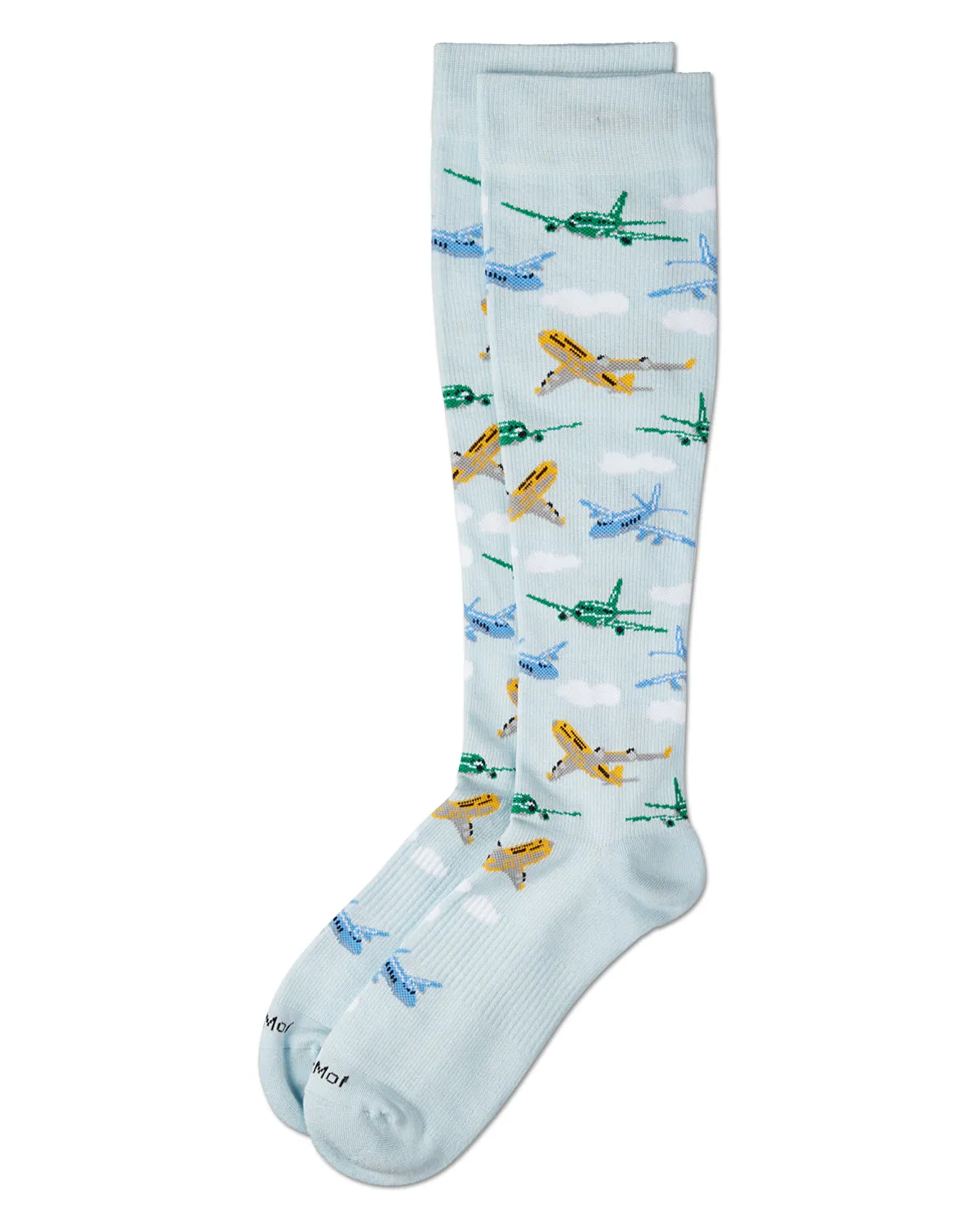 Airplanes 8-15 mmHg Graduated Bamboo Compression Socks