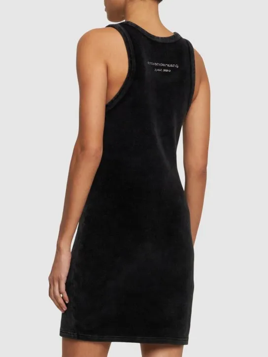 Alexander Wang   Embellished cotton blend tank mini dress 