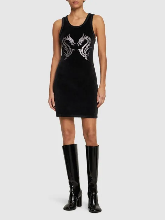 Alexander Wang   Embellished cotton blend tank mini dress 