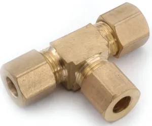 Anderson Metals 750064-04 Pipe Tee, 1/4 in, Compression, Brass, 300 psi Pressure :EA: QUANTITY: 5