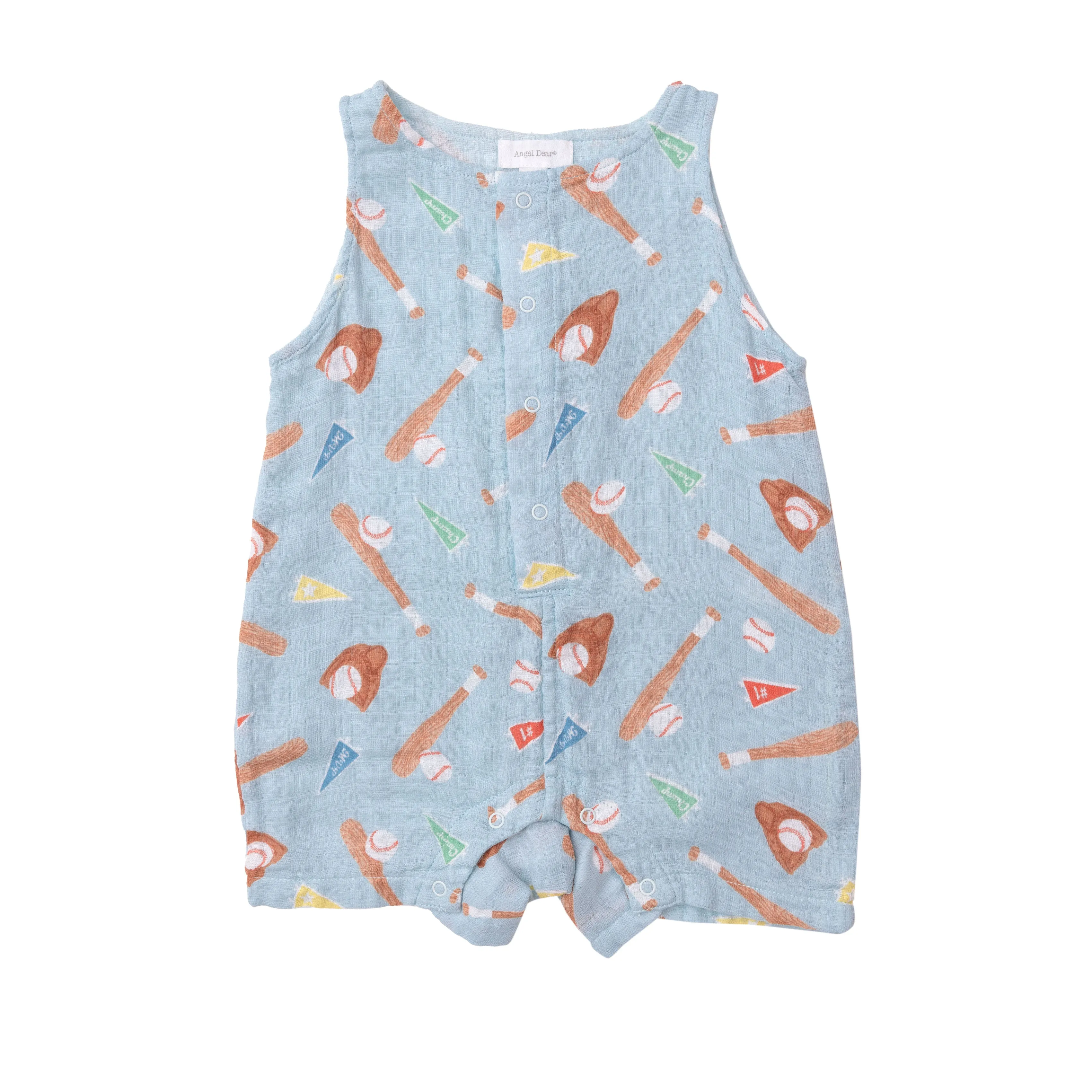 Angel Dear Baseball Muslin Shortie Romper