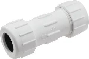 B & K 160-104 Double Seal Coupling, 3/4 in, Compression, PVC :EA: QUANTITY: 1