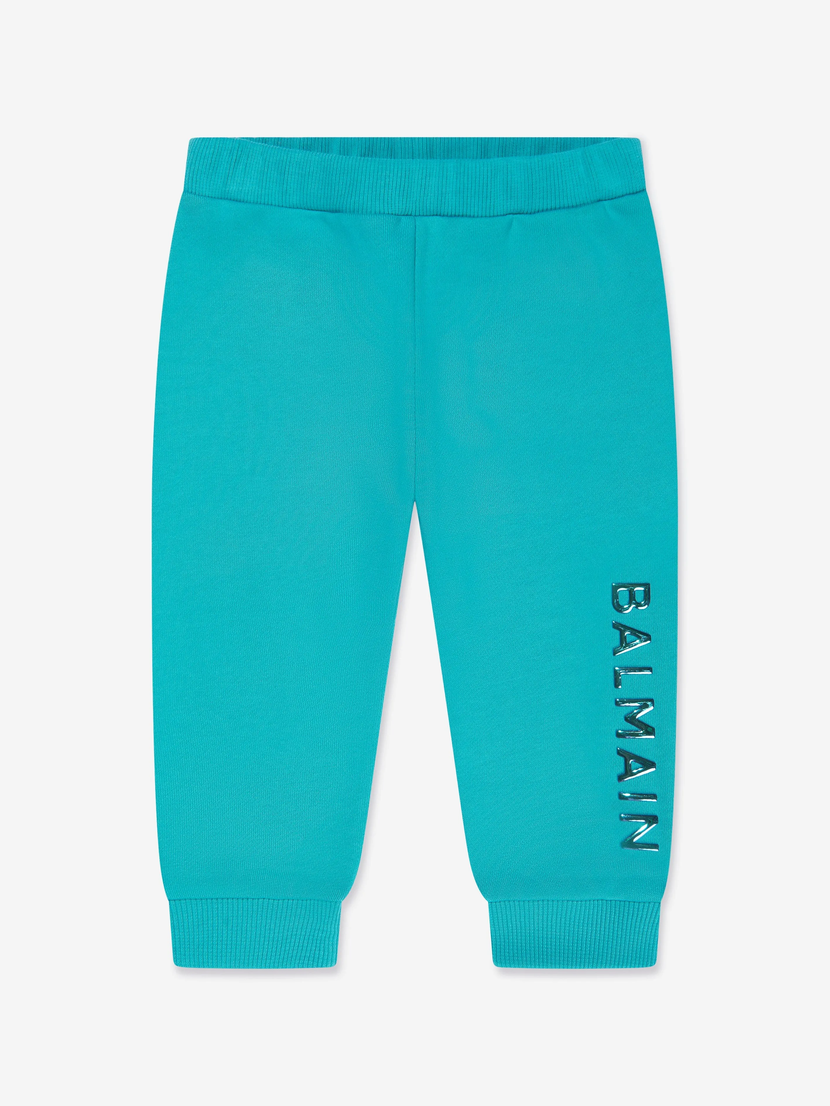 Balmain Baby Boys Logo Joggers in Blue