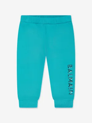 Balmain Baby Boys Logo Joggers in Blue