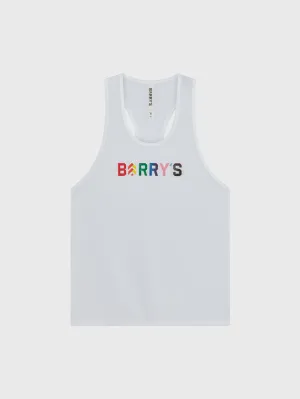 BARRY'S PRIDE RELAY WHITE MESH TANK