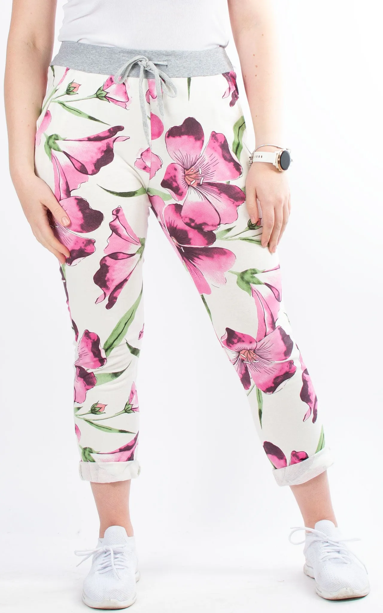 Basic Jogger | Vibrant Flowers | Pink