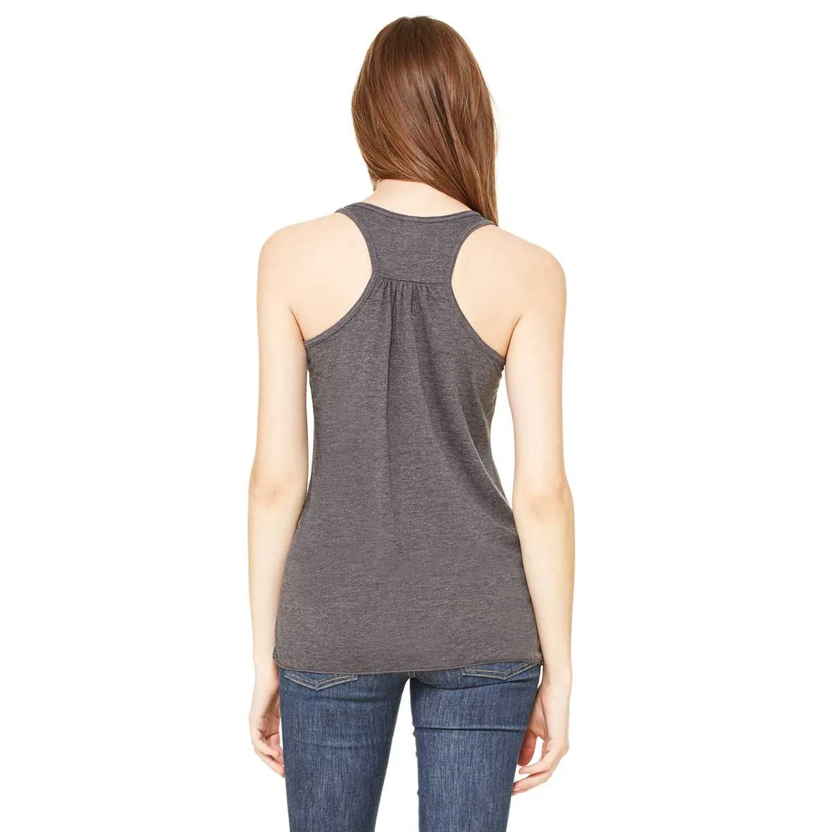 Bella   Canvas Women's Dark Grey Heather Flowy Racerback Tank