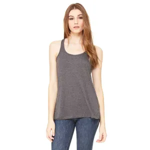 Bella   Canvas Women's Dark Grey Heather Flowy Racerback Tank