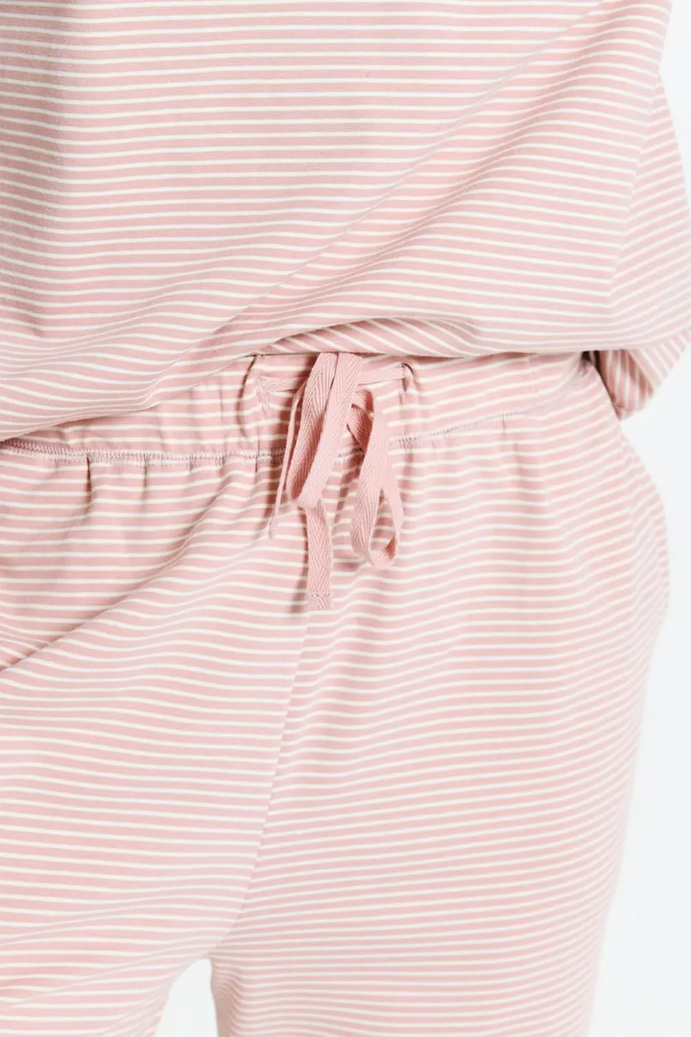 Brushed Cotton Pyjama Set - Dusty Pink