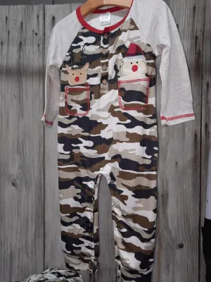 Camouflage Santa/Reindeer Romper