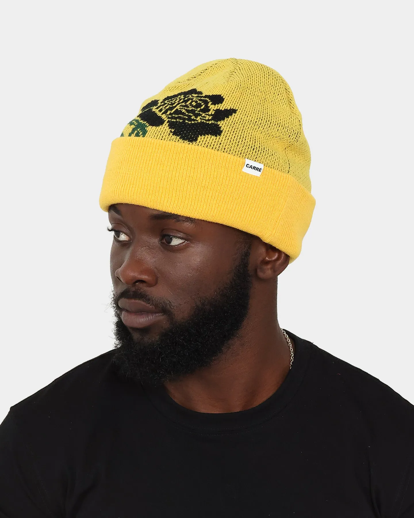 Carre Volle Rose Beanie Yellow