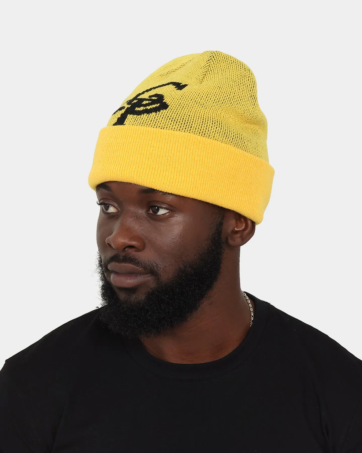 Carre Volle Rose Beanie Yellow