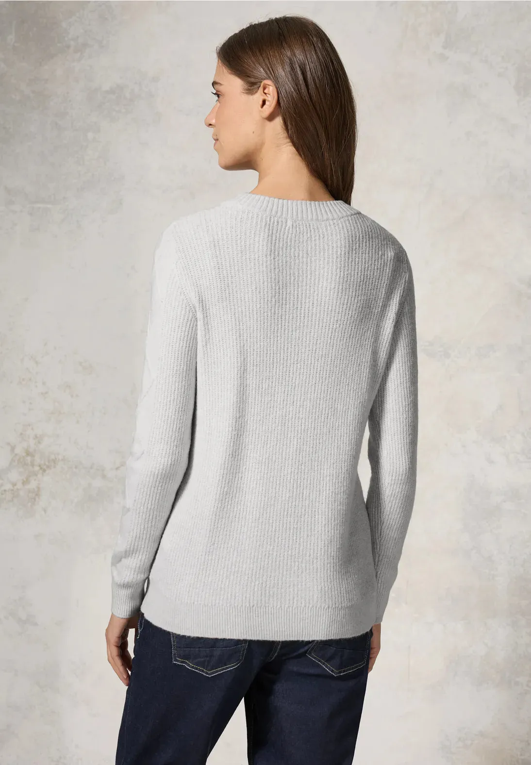 Cecil Cable knit Jumper in Lilac or Grey 02961