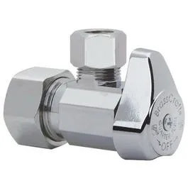 Chrome Angle Stop Valve, 5/8 x 3/8-In.