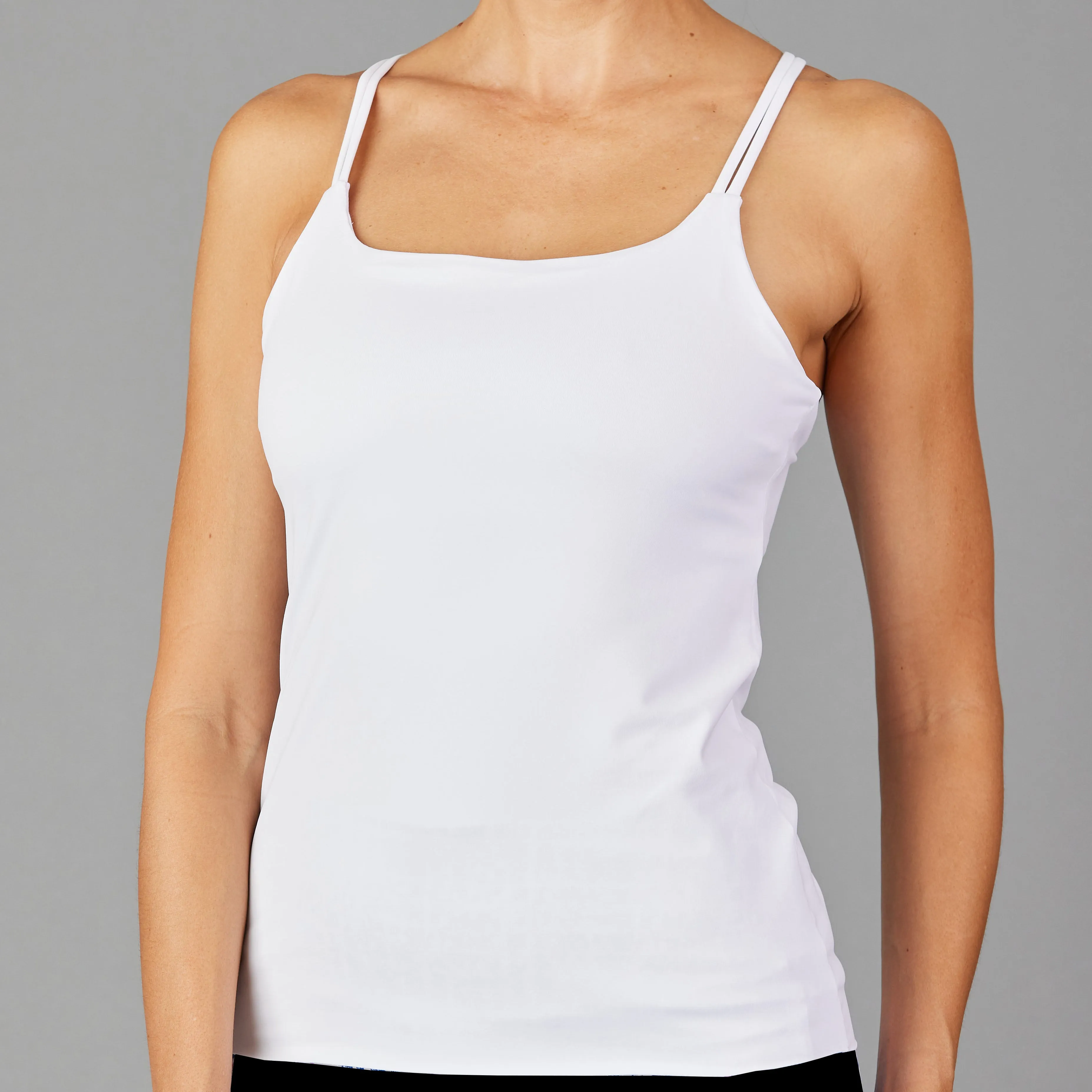 Classic-Cut Strap Top (white)