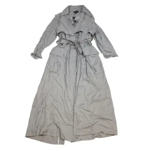 Coat Trench Coat By Top Shop In Grey, Size: M