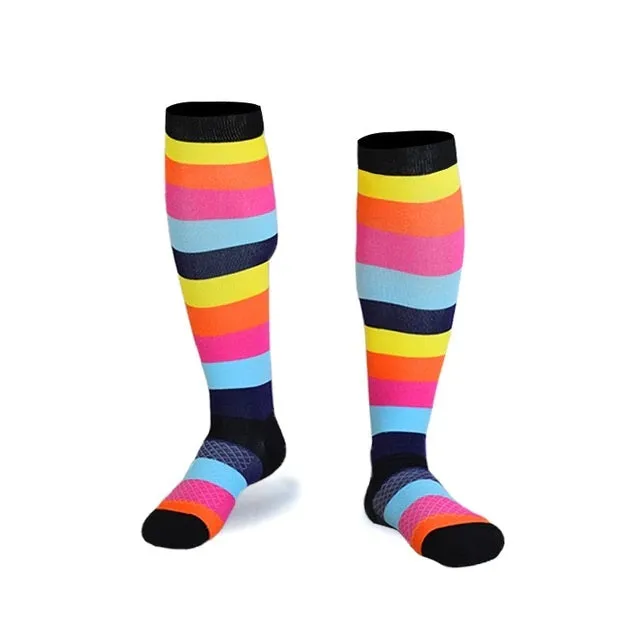 Colorful Striped Knee High (Compression Socks)