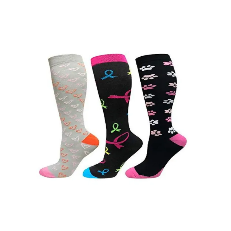 Compression Sports Socks For Women 30 MmHg - 3 Pack