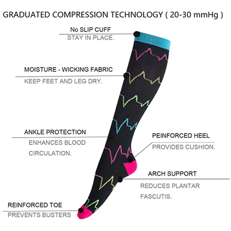 Constellation Pattern Knee High (Compression Socks)