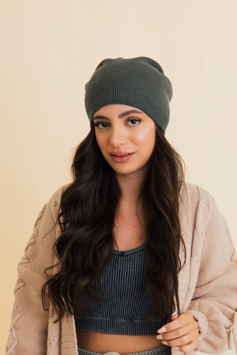 Cozy Up Trendy Chunky Knit Slouch Beanie