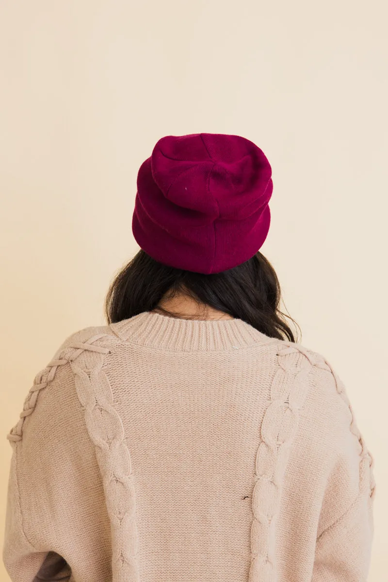 Cozy Up Trendy Chunky Knit Slouch Beanie