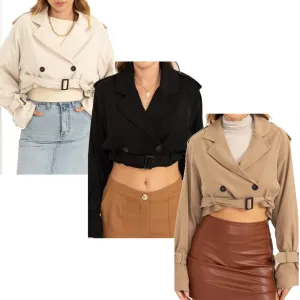 Cropped Trench Coat