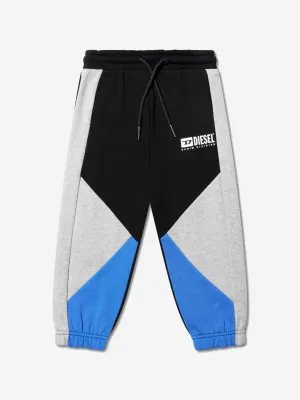 Diesel Boys Tricolour Logo Joggers in Blue