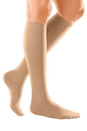 Duomed Soft Class 1 Closed Toe Below Knee Compression Stockings L Sand