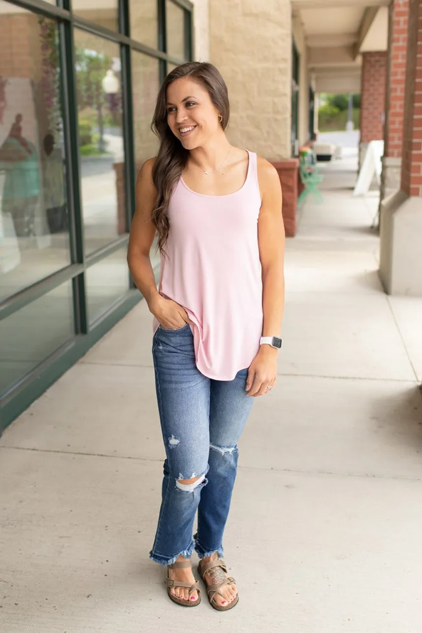 Dusty Pink Basic Scoop Tank (SM-3X)