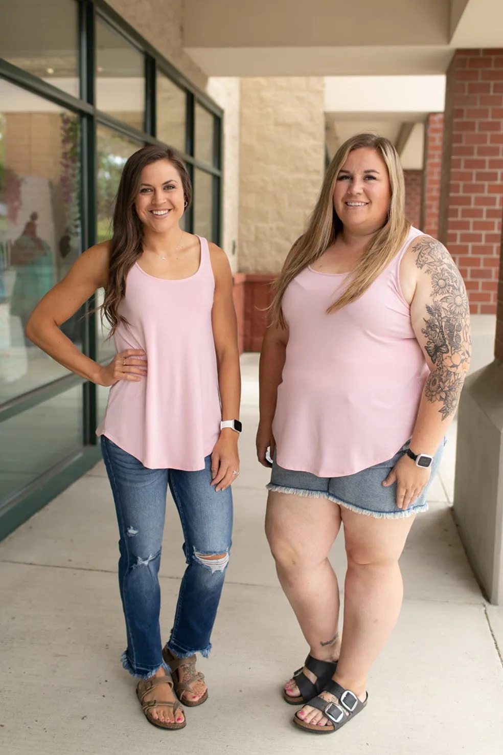 Dusty Pink Basic Scoop Tank (SM-3X)