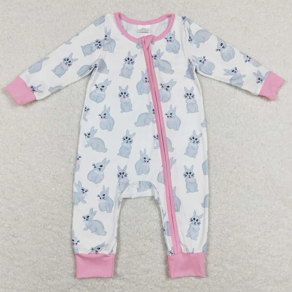 Easter Baby Boys Rompers Bunny Print Cute Sibling Romper LR0837