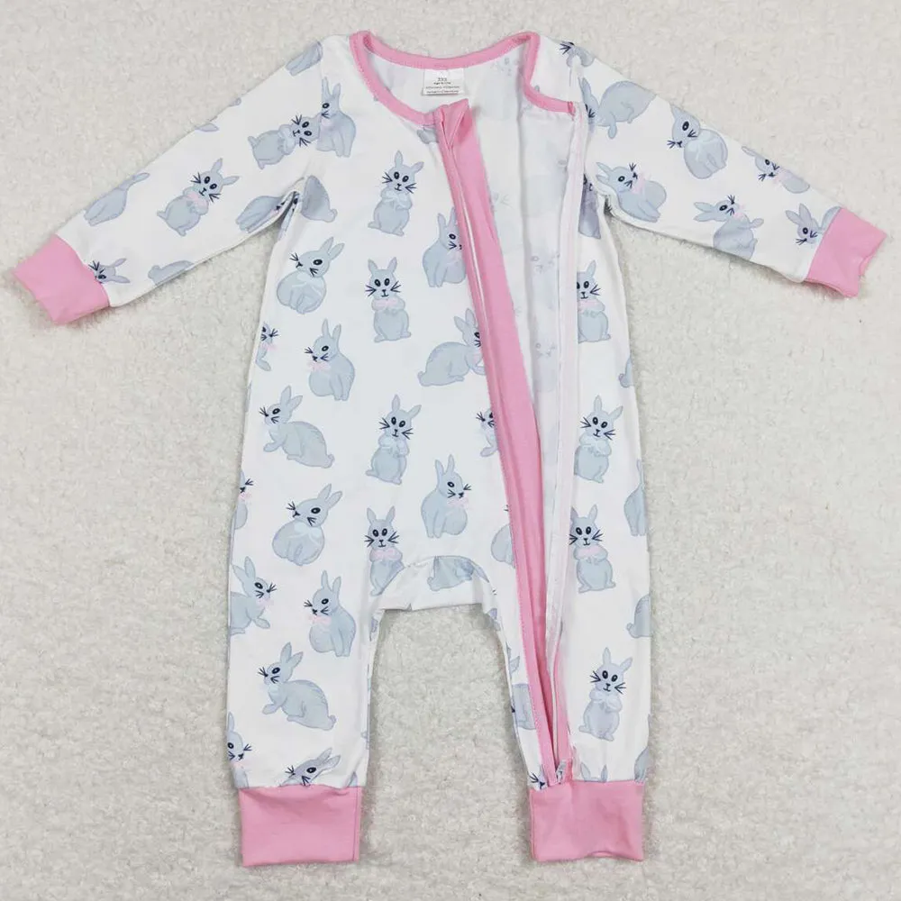 Easter Baby Boys Rompers Bunny Print Cute Sibling Romper LR0837