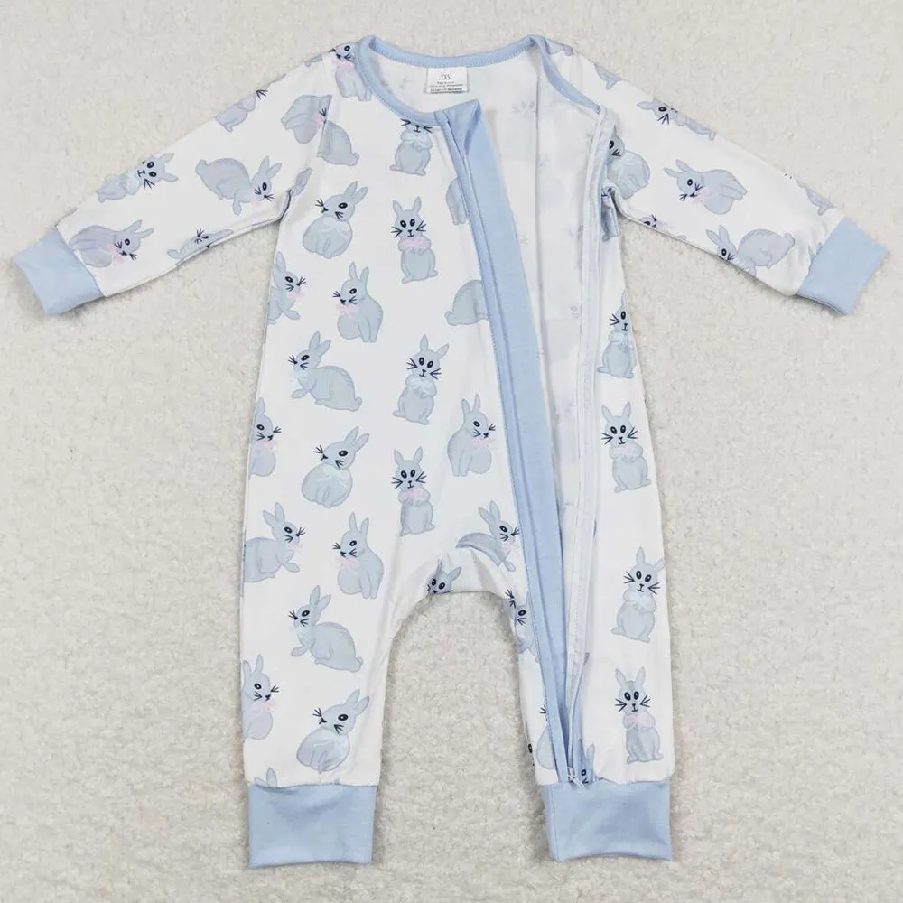 Easter Baby Boys Rompers Bunny Print Cute Sibling Romper LR0837