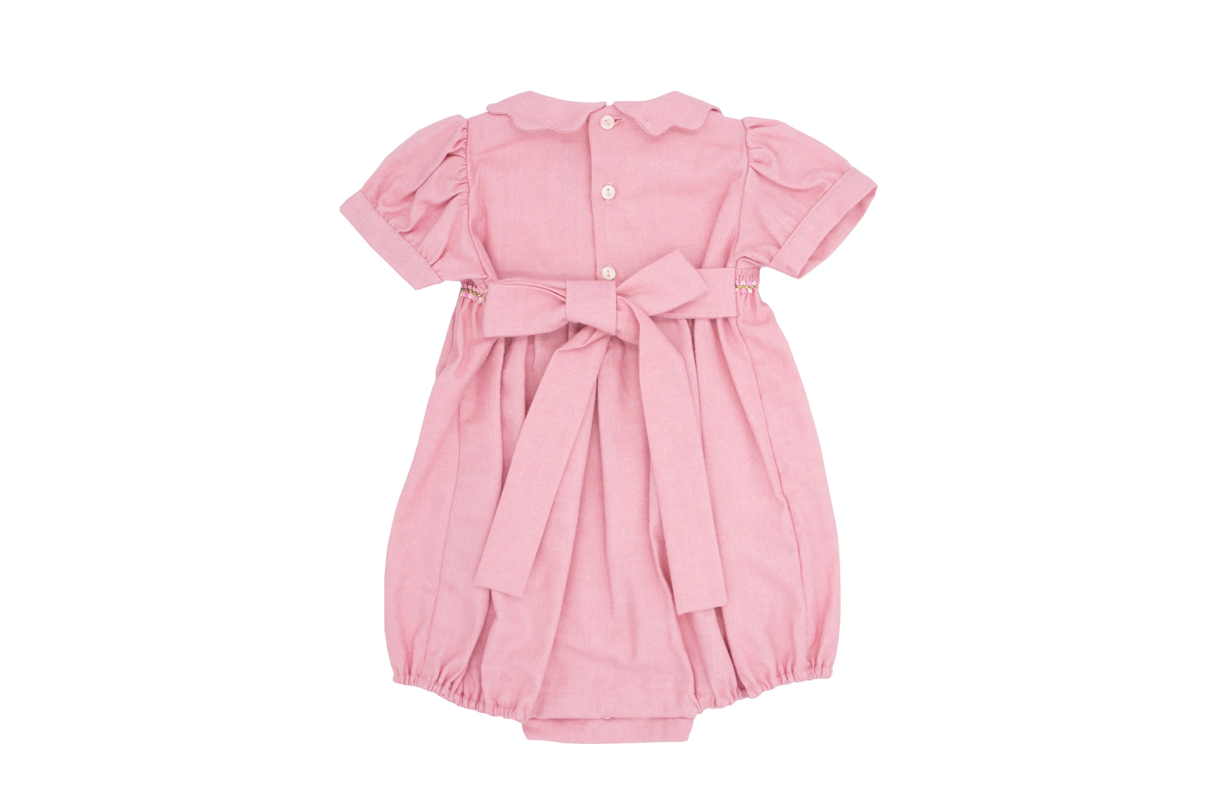 Elena Smock Romper - Pink