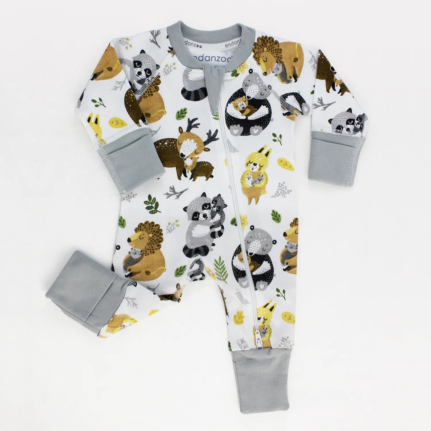 Endanzoo Organic Romper Set - Safari Hugs