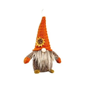 Fall Knit Hat Gnome Figurine