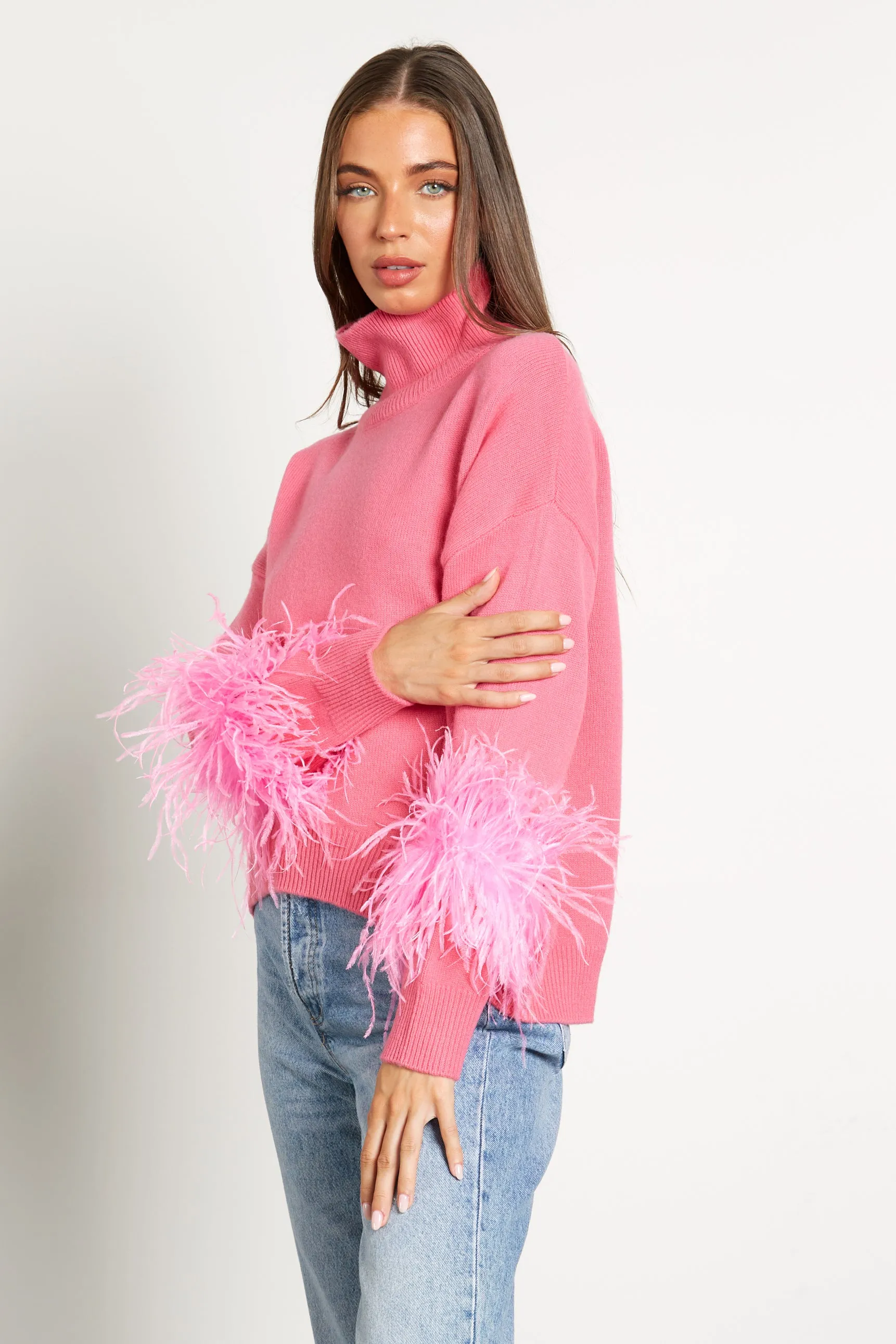 Feather Cuff Jumper