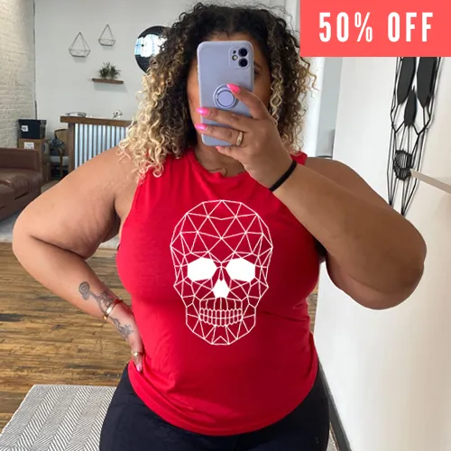 Geometric Skull Muscle Tank