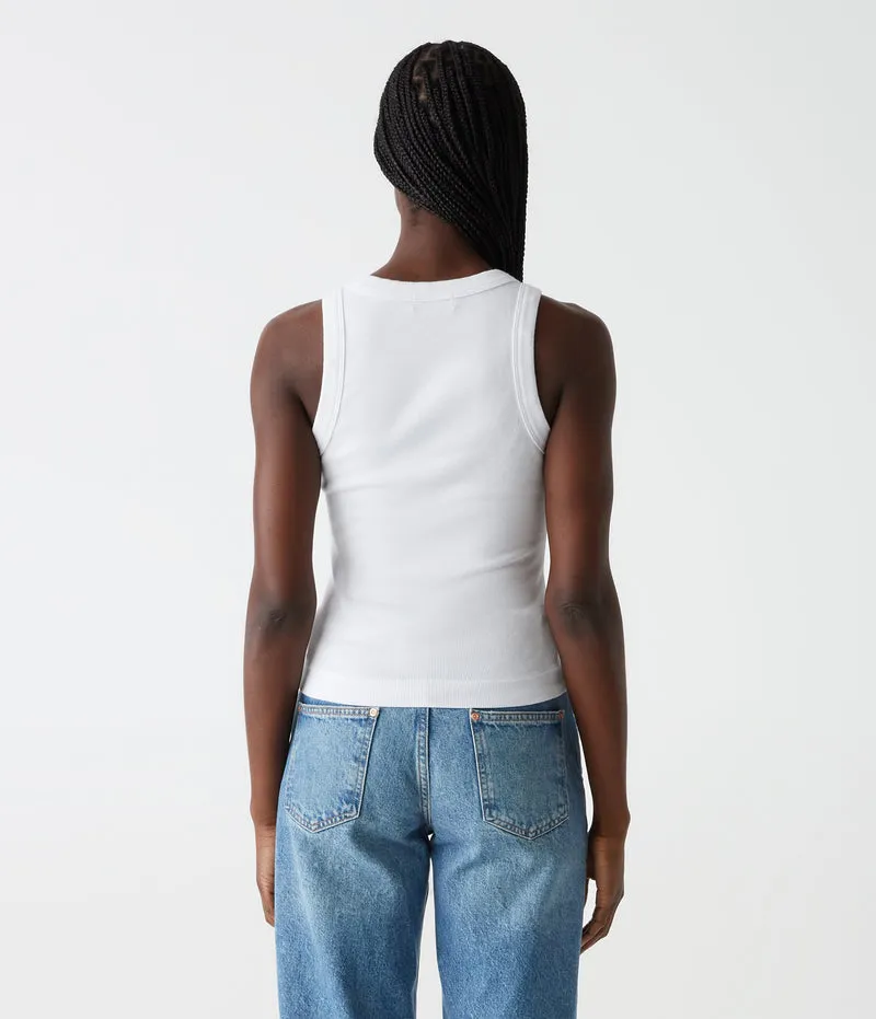 Gina Wide Binding Tank | White