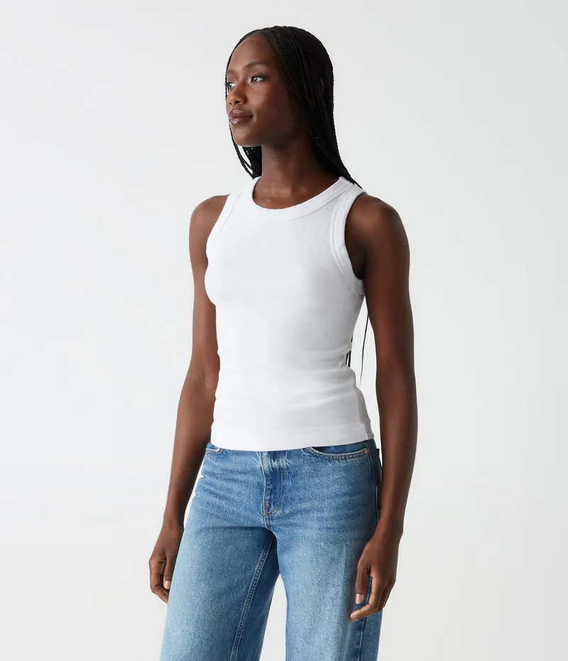 Gina Wide Binding Tank | White