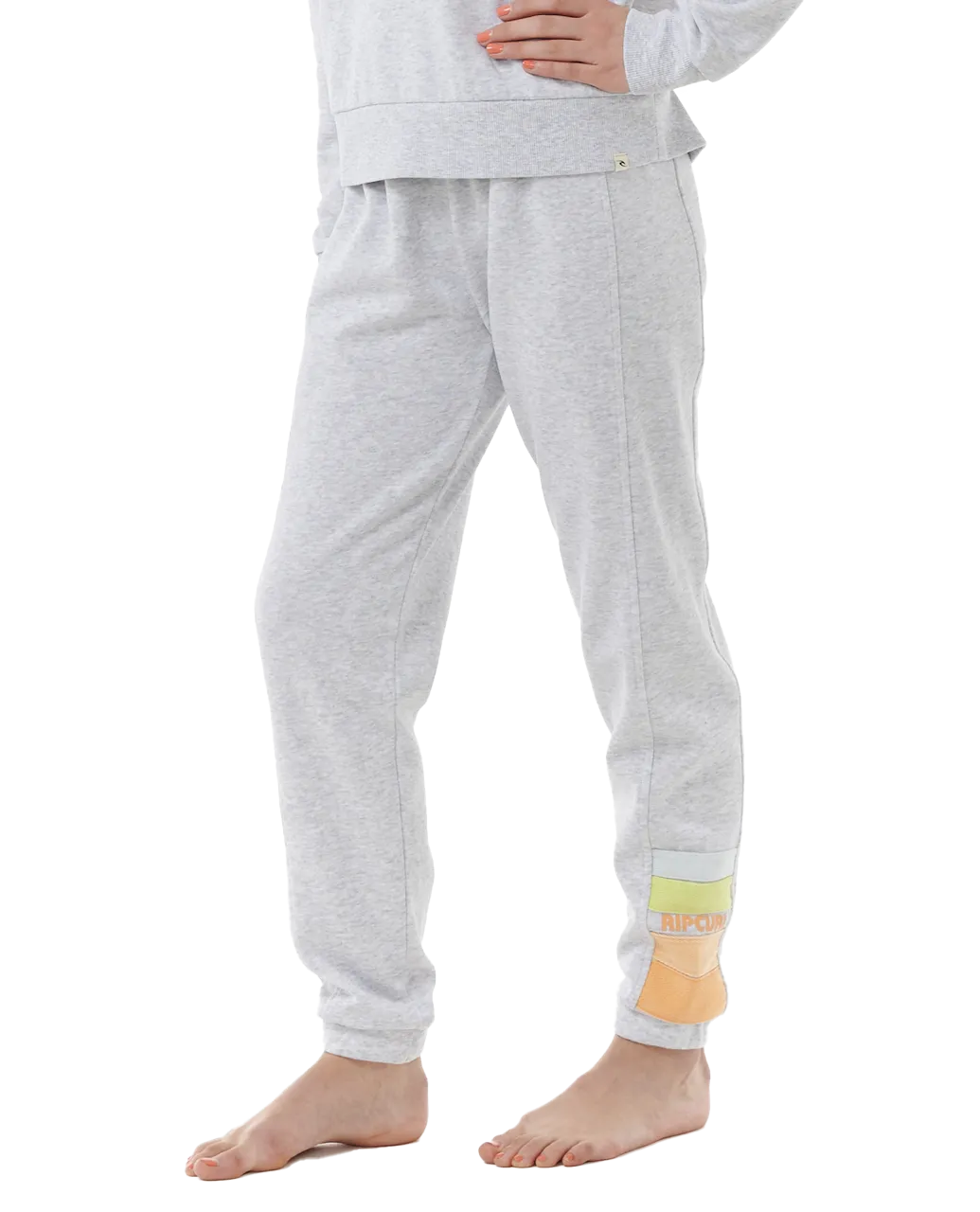 Girls High Tide Surf Joggers in Light Grey Marle